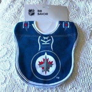 3/$20 2 pack NHL Winnipeg Jets baby bibs / new
